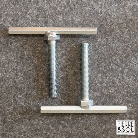 2 clés de levage - couvercles à carreler en aluminium ECO