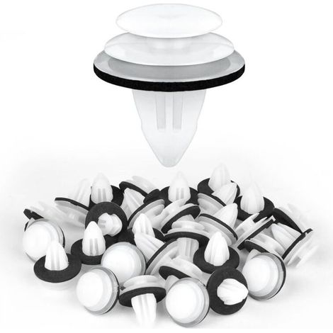 Clips de fixation pour voiture, 50 pièces, clips de fixation universels pour véhicule, rivets en plastique, fixations de garniture de carrosserie pour panneaux de portière de voiture (1/5)