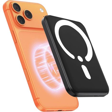 Batterie Externe Magnétique, Power Bank 10000mAh Compatible avec Mag-Safe, 20W Banque de Puissance à Charge Rapide Chargeur Induction, Portable sans Fil powerbank pour 17/16/15/14/13/12 Series (1/5)