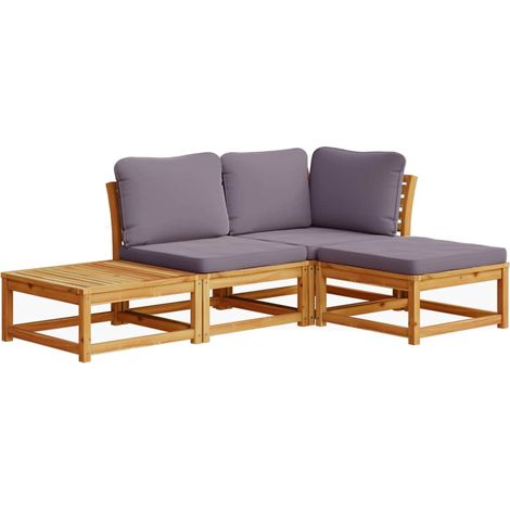 Maison Exclusive - Set Salotto da Giardino 4pz con Cuscini Legno Massello Acacia (1/5)