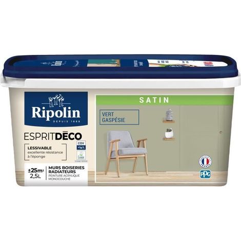 Farbe Geist Deko Mehrfachuntergründe - RIPOLIN - 445877 - Gaspésie Grün - Satin - 2,5 L