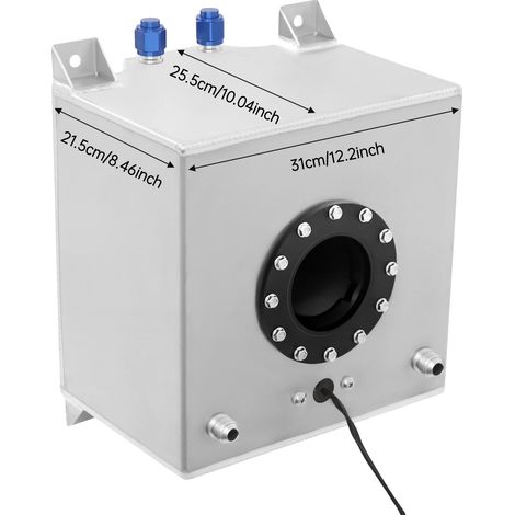 Réservoir de cellule de surpression de carburant, construction en aluminium, capacité de 5 gallons, 5 Gallon (1/2)