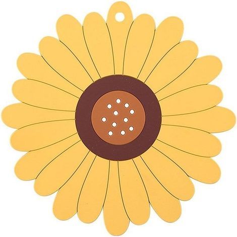 Sous-verres Napperons isolés quatre tournesols Napperons Sous-verres Convient à la maison, au bureau, au café et à d'autres endr (1/5)