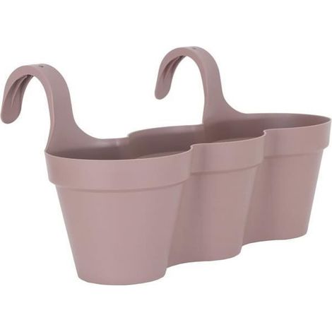 ARTEVASI Pot de fleurs pour balcon Capri Individ - 30,5 x 54 x H 28 cm - 11 L - Gris taupe (1/2)