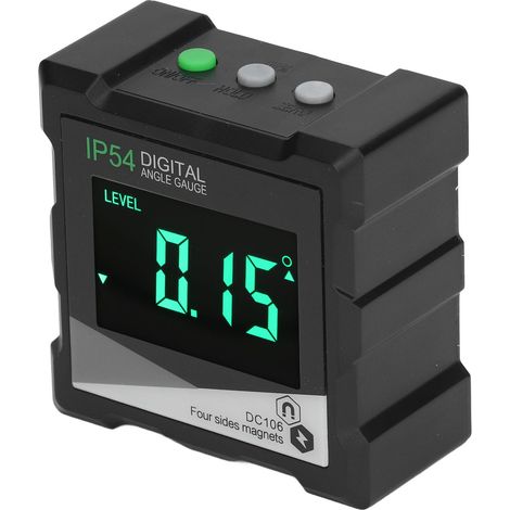 Digitaler Winkelmesser mit 4x90°-Messung, elektronischer Wasserwaage, LCD-Display mit Hintergrundbeleuchtung, Schutzart IP54, digitaler Neigungsmesser (1/5)