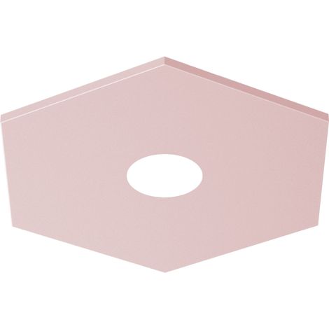 LUMICOM RIVER HEX Plafoniera, 1x GX53, max 8W, metallo, rosa, 25x25cm