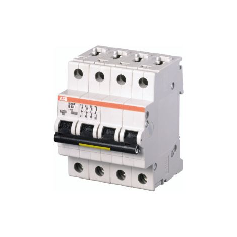 ABB S204P-C10 2CDS284001R0104 Interruptor automático S204P 4P 10 A, curva C, conexión con tornillos - 25 kA