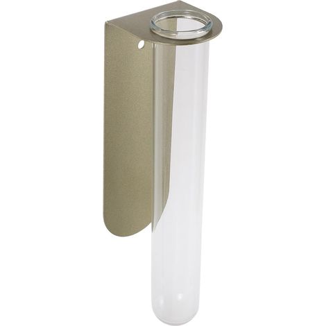 Vase mural transparent USHOBE, sans perçage, fixation adhésive et tube en verre (1/5)