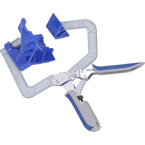 Étau à angle droit à 90° pour le travail du bois, avec poignée en caoutchouc, réglable et durable, pour poinçonnage et perçage. (1/5)