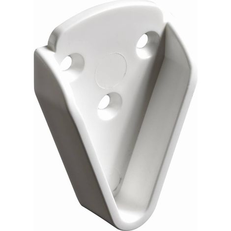 Hettich Schrankrohrlager Ø 25 mm Kusntstoff weiß, Keilform, 2 Stück Möbelbeschläge