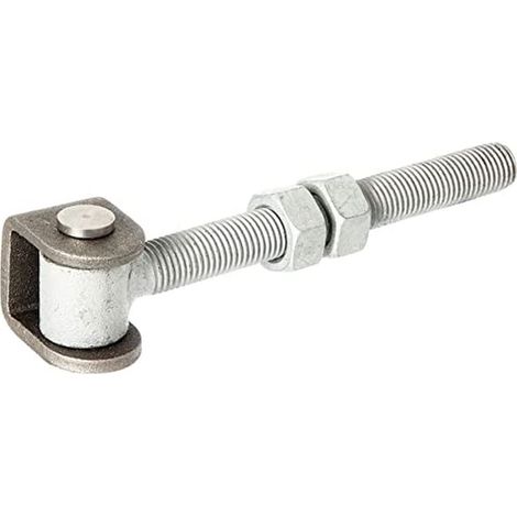 Penture de portail avec écrous boulon à œillet galvanisé à chaud, axe de fixation et anneau de sécurité en acier inoxydable filetage M16