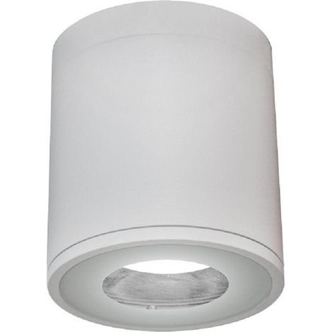 TrAdE Shop Traesio - Faretto Lampada Soffitto Attacco Gu10 Plafoniera Tonda Esterno Led Impermeabile - Bianco (1/4)