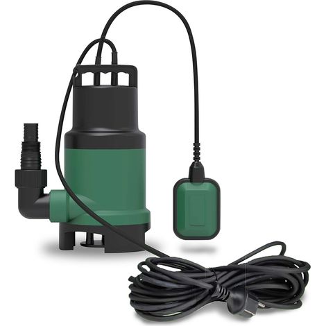 Terre Jardin – Pompe d'évacuation submersible pour eaux chargées et claires – Débit 14 m³/h – Puissance 750W – Longueur câble 10m – Norme IPX8