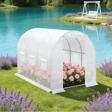 Invernadero jardín túnel 300x200x190 cm acero OKMYHOME (1/5)