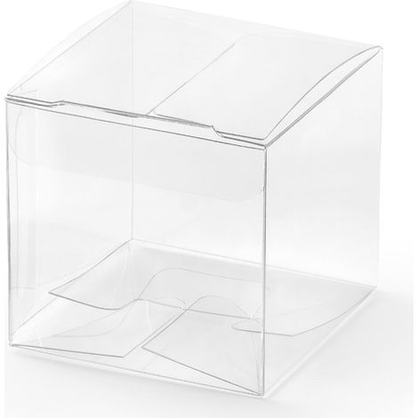Cajas cuadradas transparentes, 5x5x5 cm, 10 unidades. (1/5)