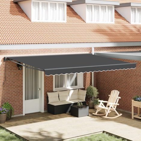 Cadre d'auvent-Support d'auvent Anthracite 450x300 cm (1/5)