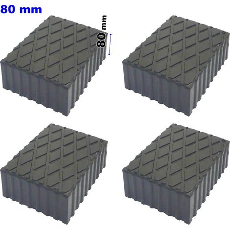 JOMAFA - JUEGO DE 4 TACOS DE GOMA 160 x 120 x 80 mm ALTURA PARA ELEVADORES DE COCHE UNIVERSAL COMPATIBLE CON ravaglioli, corghi, omnc… (1/2)