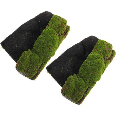 Tapis de Mousse Décoratif Fait Main Vert 2pcs 30x30cm Installation Facile en Mousse Epe et Flocage Aspect Réaliste pour Balcon et Jardin Féerique (1/5)