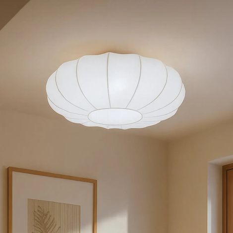 [GEBRAUCHT] B-Ware Lindby Deckenleuchte Helin Deckenlampe ø60cm Wohnzimmerlampe Textil E27 Weiß