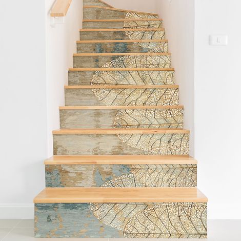 Stickers contremarches escalier - Design - 110 cm x 165 cm - Adhésif + Protection BRILLANTE (1/2)