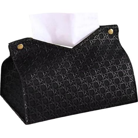 Moderne rechteckige Taschentuchbox aus gewebtem Leder, geeignet für Badezimmer, Wohnzimmer, Schlafzimmer, Büros, Autos und Wohnungen.