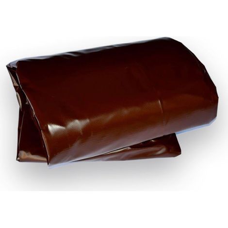 Telo laghetto in pvc rinforzato marrone metri 4 x 5 garanzia 15 anni