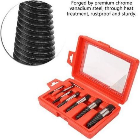 8pcs Extracteurs pour boulons cassés - Acier chrome vanadium Haute résistance - Réparation mécanique (1/5)