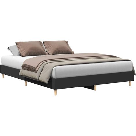 Maison Exclusive - Giroletto senza Materasso Nero 150x200 cm in Legno Multistrato