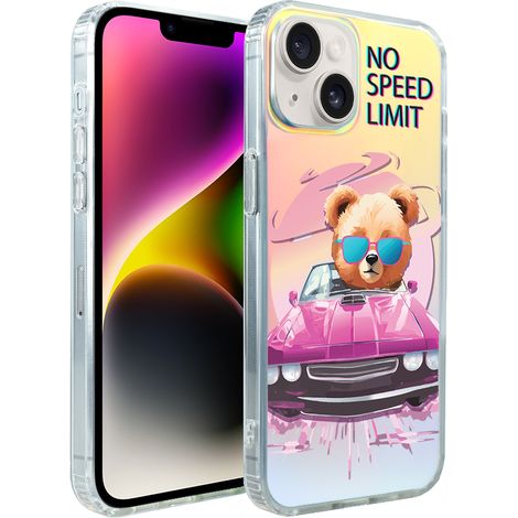 Coque iPhone 14 Ibiza California Sunset avec MagSafe, couleur changeante, voiture rose (1/5)