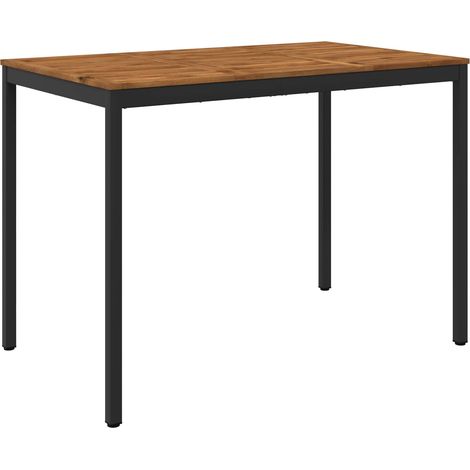 Mesa de Bar para Jardín Natural y negro 147 x 88,5 x 105 cm vidaXL