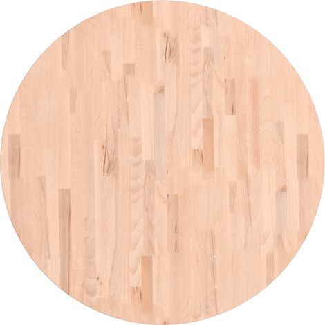 Dessus de table Dessus de bureau Plateau de table Ø90x1,5 cm rond bois massif de hêtre (1/5)