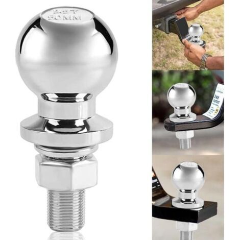 Boule d'Attelage 3,5T 50mm Attache Remorque avec Pas de Vis 22mm, Robuste pour Tracteur, Remorque, Véhicules Légers (1/5)