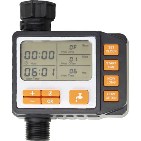 Programmateur d'irrigation - PNI - WT11 - écran LCD - raccord 3/4" - piles AA