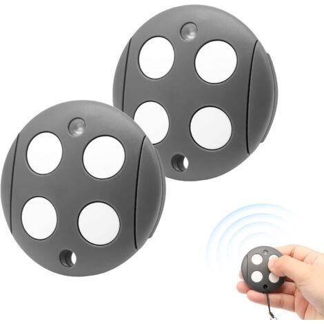 2 - Télécommande Portail - Émetteur 4 Canaux - Fréquence 433,92 MHz Code Évolutif Pour Automatismes Mhouse GTX4 Noir 5x5x1,7 cm (1/5)