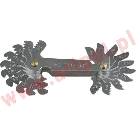 Gewindeschneidlehre, 0,25-6,0mm, 24 Teile, Werkzeug zum präzisen Messen of von Außengewinden, geeignet für industrielle Arbeiten und of Bearbeitung.
