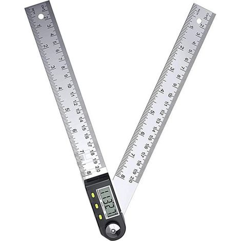 Digitaler Winkelmesser 200 mm, multifunktionales digitales Winkelmessgerät mit Winkelanzeige für Holzbearbeitung und Konstruktion (1/5)