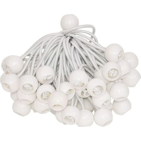 50 Stück elastische Kugelspanner, Planenspanner für Pavillon, Camping, Zeltschnüre, Vorhänge-Verlängerungsgeschirr, 15 cm, (1/5)