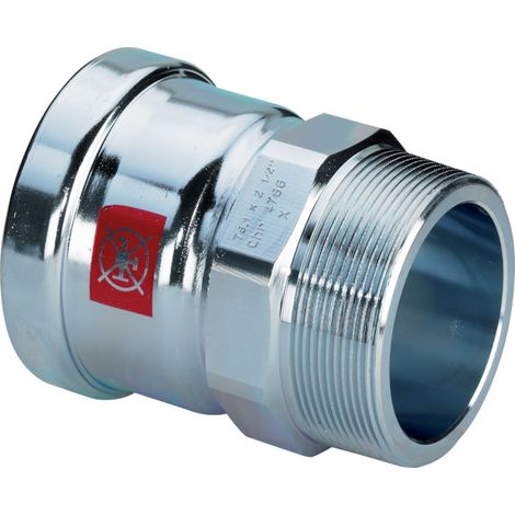 Viega Prestabo Übergangsstück 629960 64 mm x R 2 1/2, Stahl unlegiert, SC-Contur, Mehrkant (1/3)