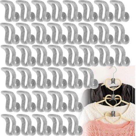 Set of 40 mini flocking hooks, non-slip and space-saving, for hanging your clothes and accessories (1/5)