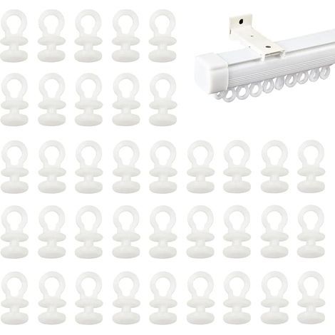 CCYKXA Pack of 100 Curtain Rail Hooks - for Windows, Doors, Showers, Bathrooms (1/5)