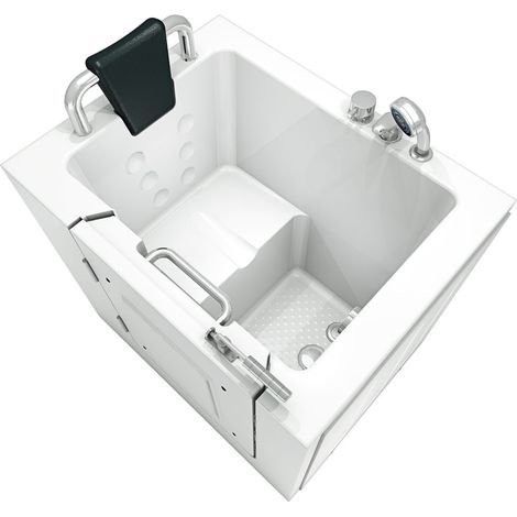Sitzbadewanne Senioren Sitzwanne mit Tür S02-TH-C-L 100x78cm