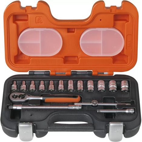 JUEGO DE VASOS 1/4", 16 PIEZAS S160 - BAHCO