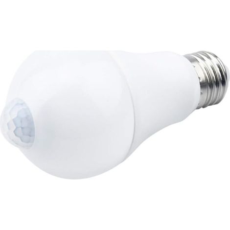 Ampoule LED E27 avec détecteur de mouvement Lumière intelligente 9 W Remplace l'ampoule basse consommation 90 W Angle d'éclairage 120°, blanc, E27, 9 W (1/4)