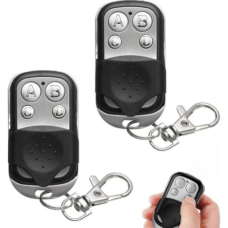 Pieces Universal Gate Remote Control, 433.92 MHz Gate Remote, Gate Buzzer, Fixed Code Wireless Universal Gate Buzzer Compatible with 4 Buttons, Copy Key for Car and Garage Door