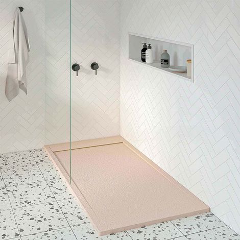 KOES - Kunstharz-Duschwanne Modell AMUR – 70x150 – Creme RAL 1013