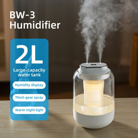 Humidificateur à ultrasons pour bébé, grande capacité, brume froide silencieuse, facile à nettoyer, USB, pour chambre et maison (1/5)