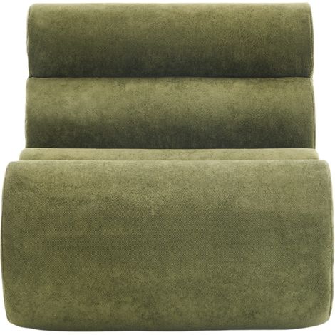 Chauffeuse compressée en tissu chenille vert kaki - Billie (1/5)