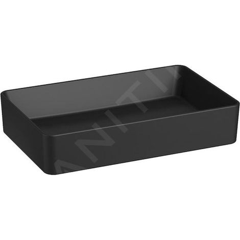 Jika Cubito Pure - Vasque à poser, 60x38 mm, sans trop-plein, noir mat H8184277161121 (1/2)