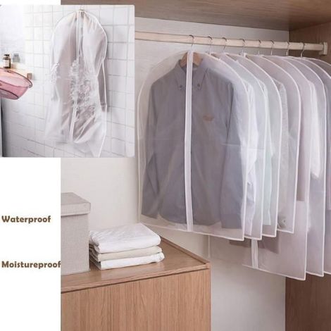 Housses de Vêtements - - 10pcs - Anti Poussière - Étanche - Semi Transparentes (1/4)