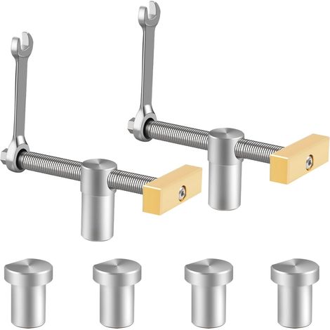 2 Stück Holzbearbeitung Bankhaken 20 mm, Tisch Werkbank Klemme, Niederhalter Werkbank Klemme,Edelstahl Tisch Hobel Stop Bank Hunde Klemme,Niederhalter Klemme 20 mm für Hobelbank mit 4 Bankhaken (1/4)